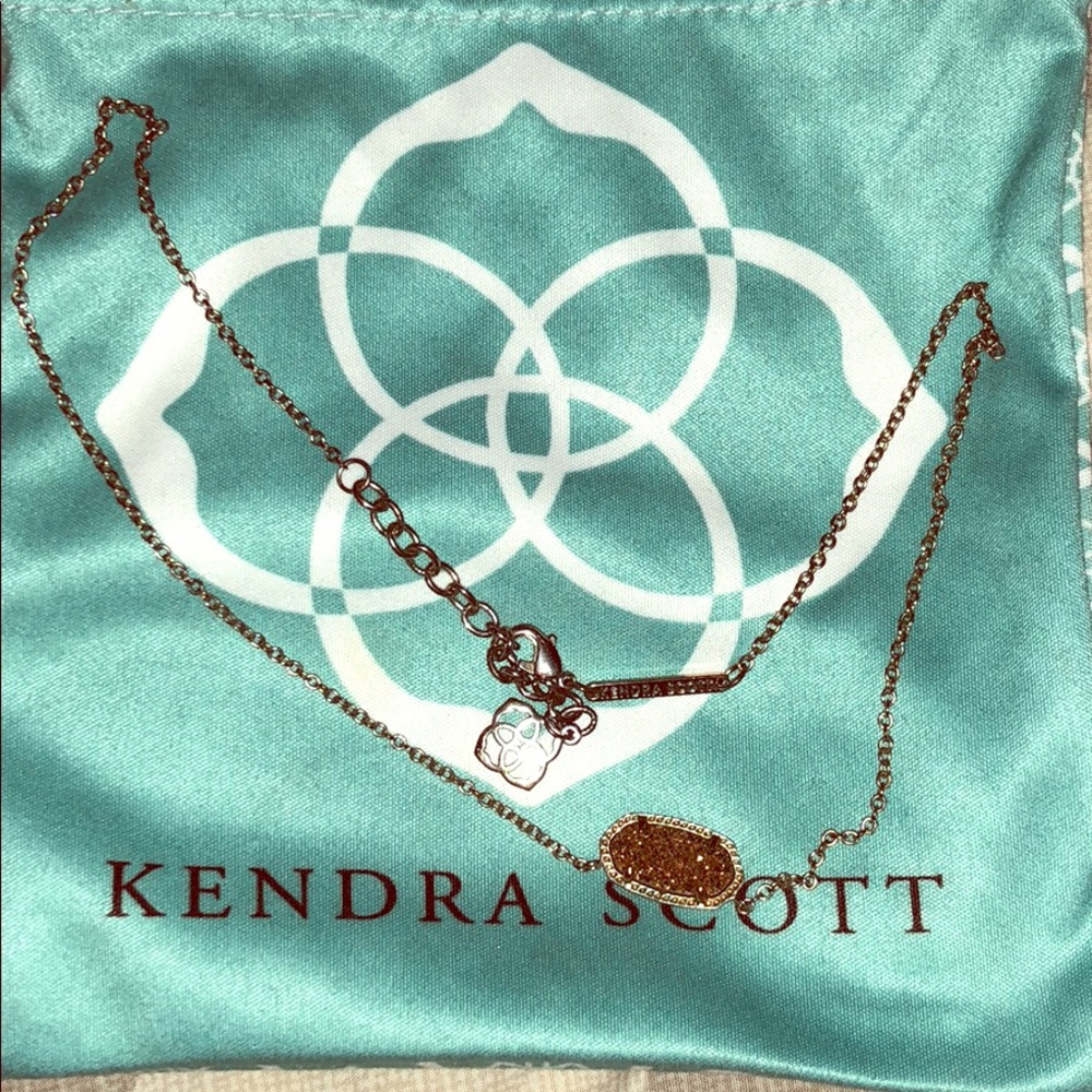 💛 Kendra Scott💛 Rose Gold druzy necklace💛